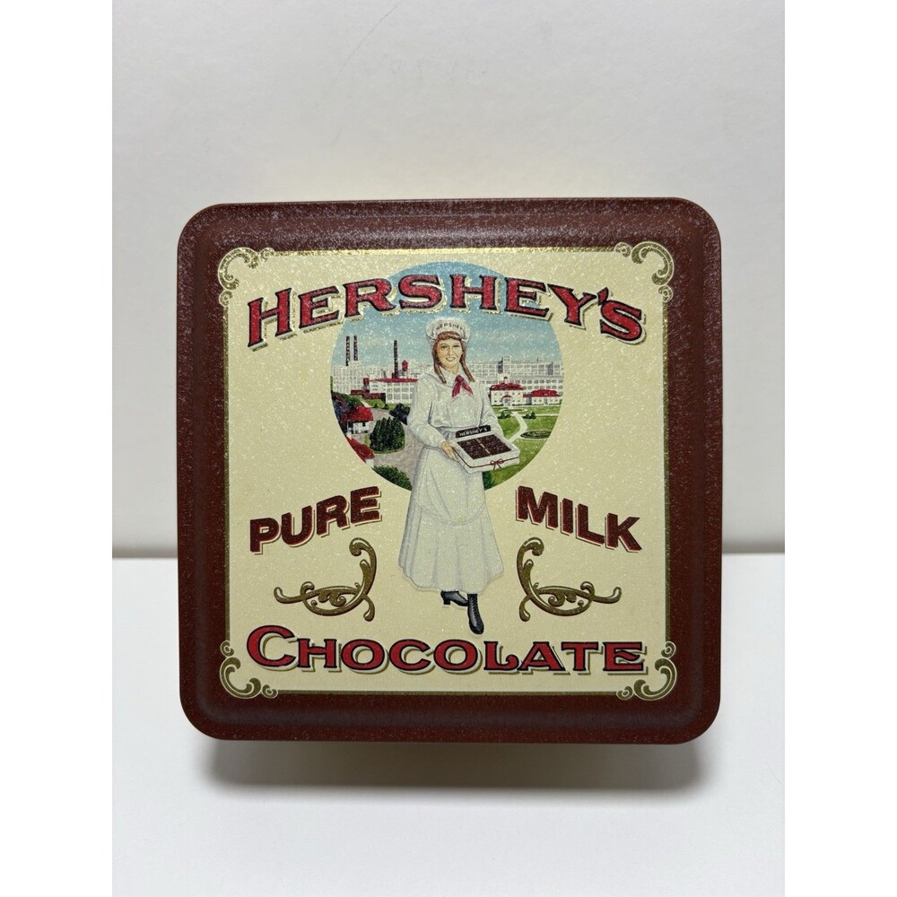 Vintage 1992 Hershey's Pure Milk Chocolate Tin Edition #2 Old Style Graphic